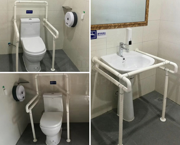 武漢漢蔡高速服務區公共廁所無障礙扶手案例【藍品盾】 武漢漢蔡高速服務區公共廁所無障礙扶手案例【藍品盾】